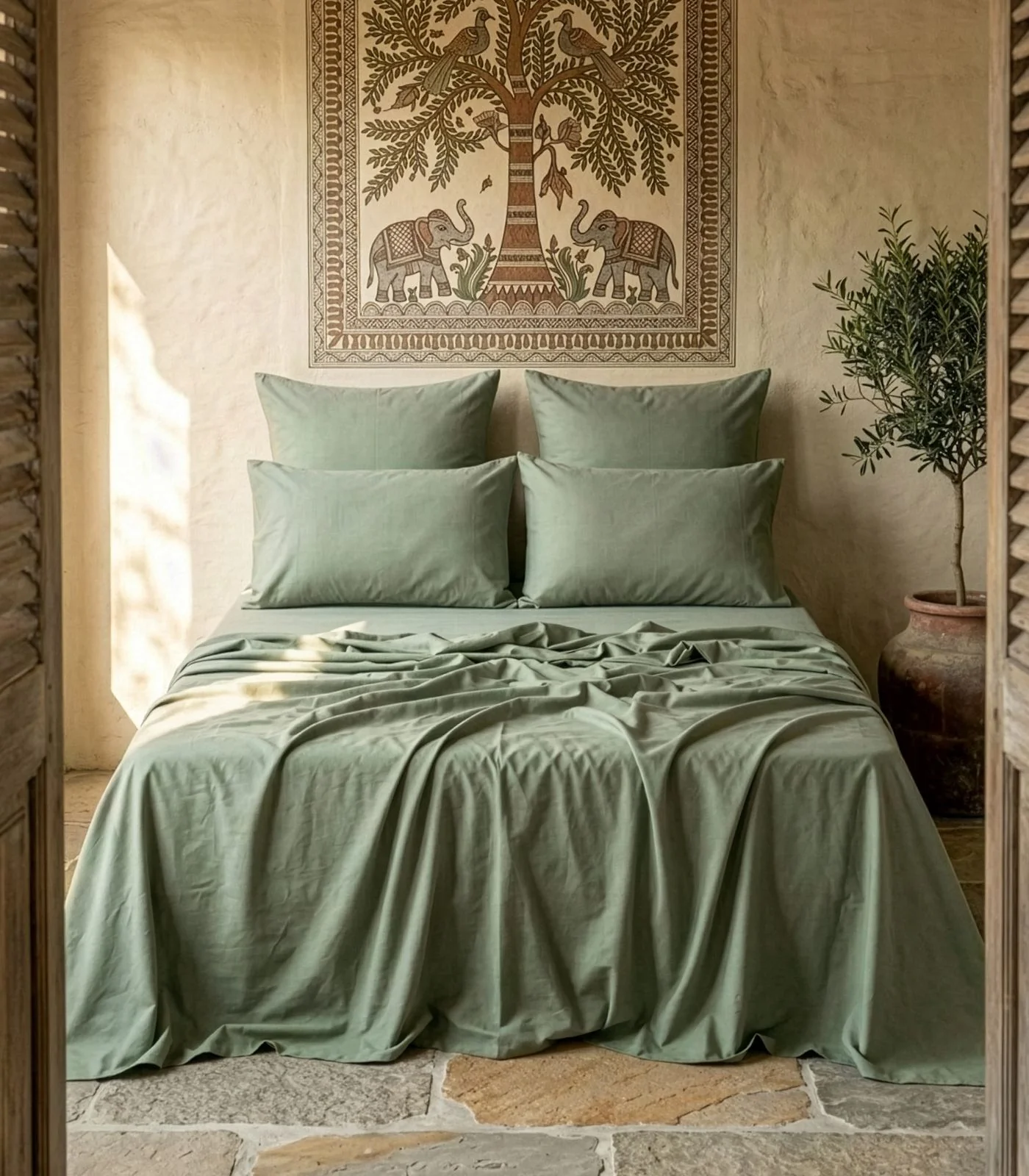 Organic Cotton Percale Sheet Set - Image 11