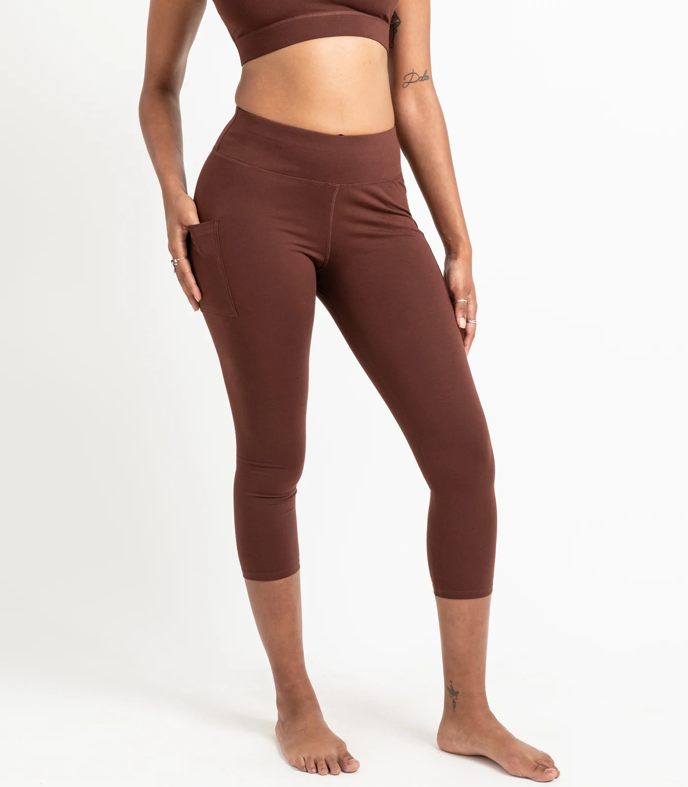 Organic Cotton Pocket 3/4 Leggings - Image 7