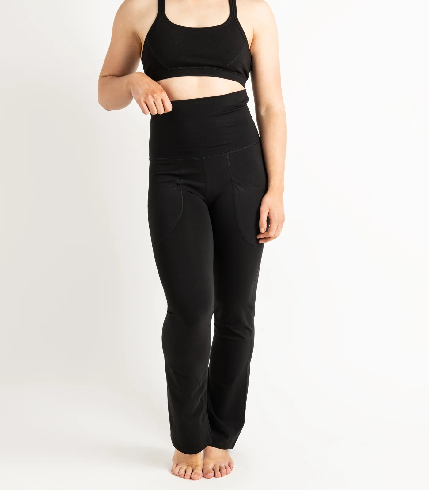 Organic Cotton Pocket Wide Leg Leggings - Image 12