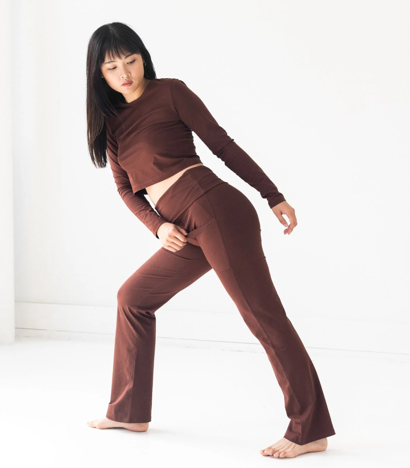 Organic Cotton Pocket Wide Leg Leggings - Image 17