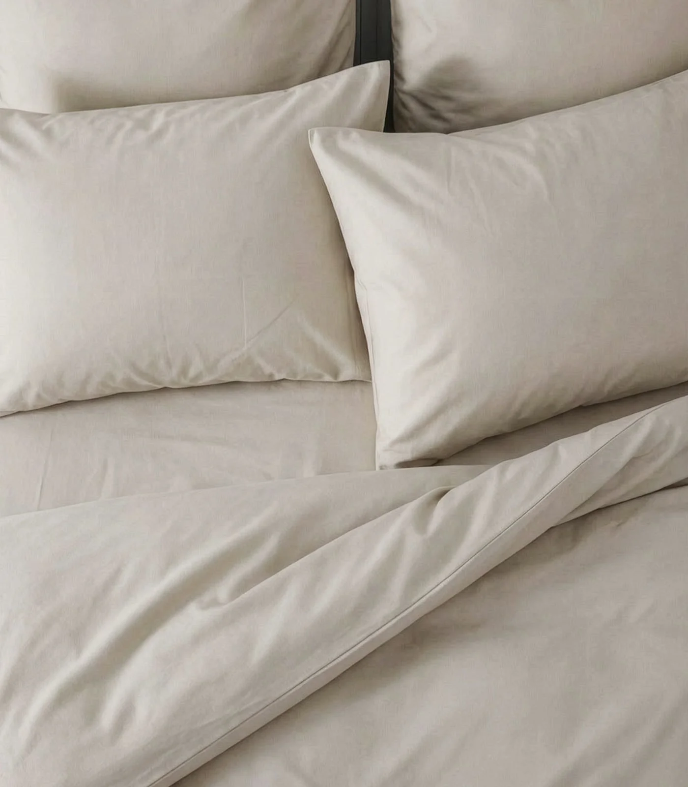 Organic Cotton Sateen Plain Quilt Cover Set - Image 14