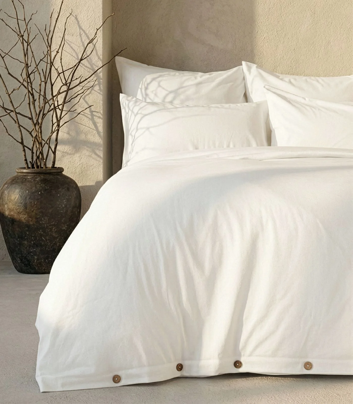 Organic Cotton Sateen Plain Quilt Cover Set - Image 3