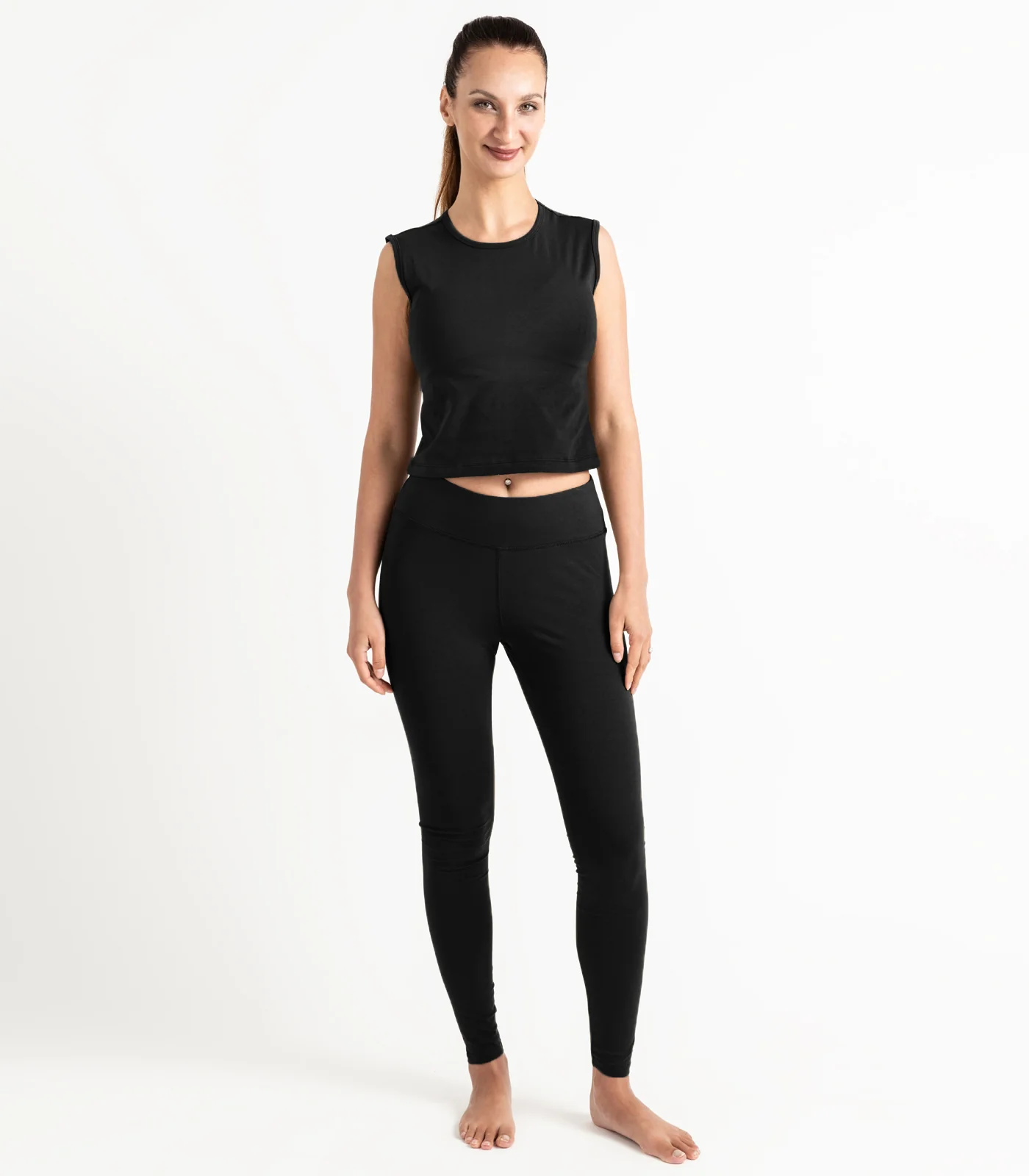 Organic Cotton Sleeveless Fitted Crop Top - Image 5