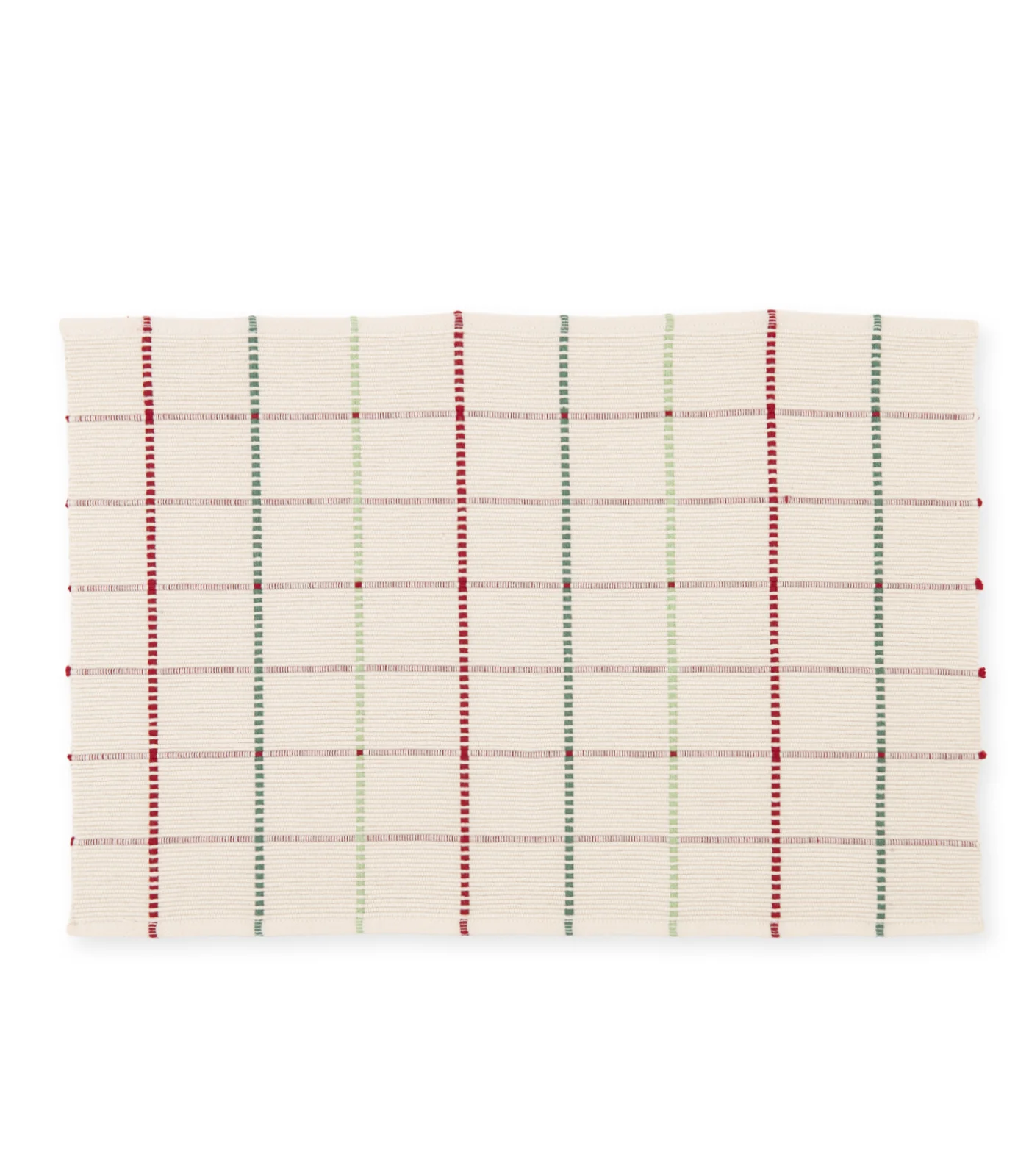 Organic Cotton Square Ribbed Placemat & Napkin Set (4 Pack Placemats + 4 Pack Napkins) - Image 4