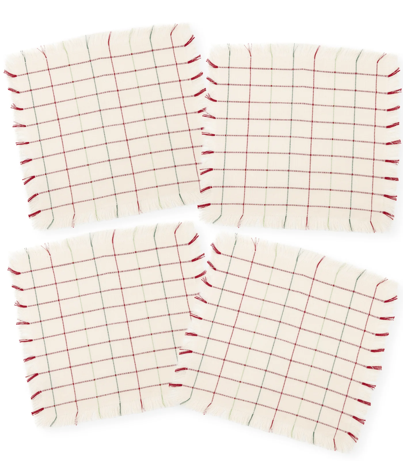 Organic Cotton Square Ribbed Placemat & Napkin Set (4 Pack Placemats + 4 Pack Napkins) - Image 6