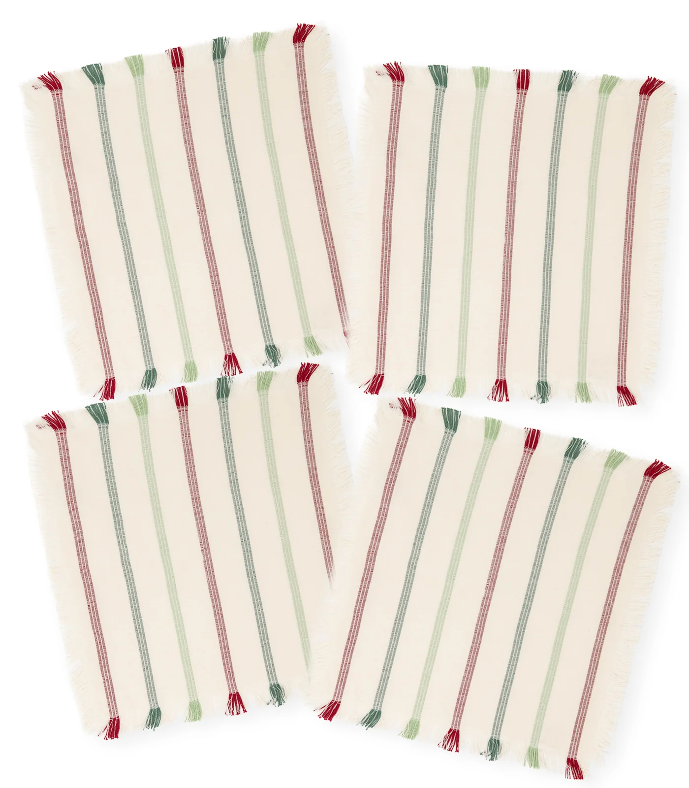 Organic Cotton Stripe Ribbed Placemat & Napkin Set (4 Pack Placemats + 4 Pack Napkins) - Image 6