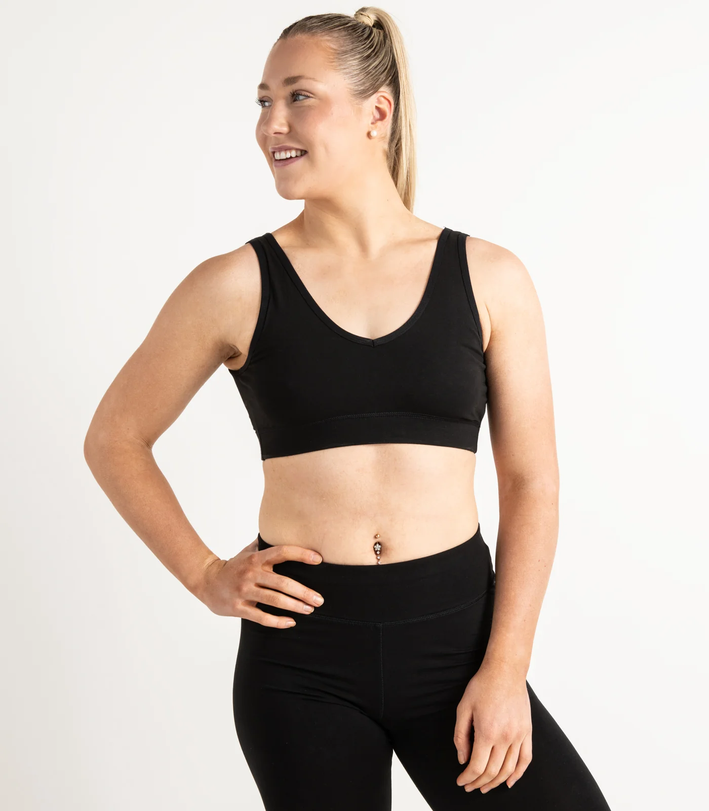 Organic Cotton V Neck Crop Top - Image 13